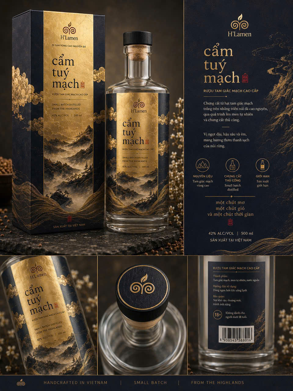 Rượu Cẩm Túy Mạch Nhãn Vàng H'Lamen